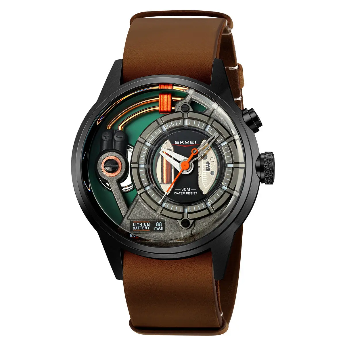Skmei 2333 Creative Leather Belt Quartz watch for Men - Image 2
