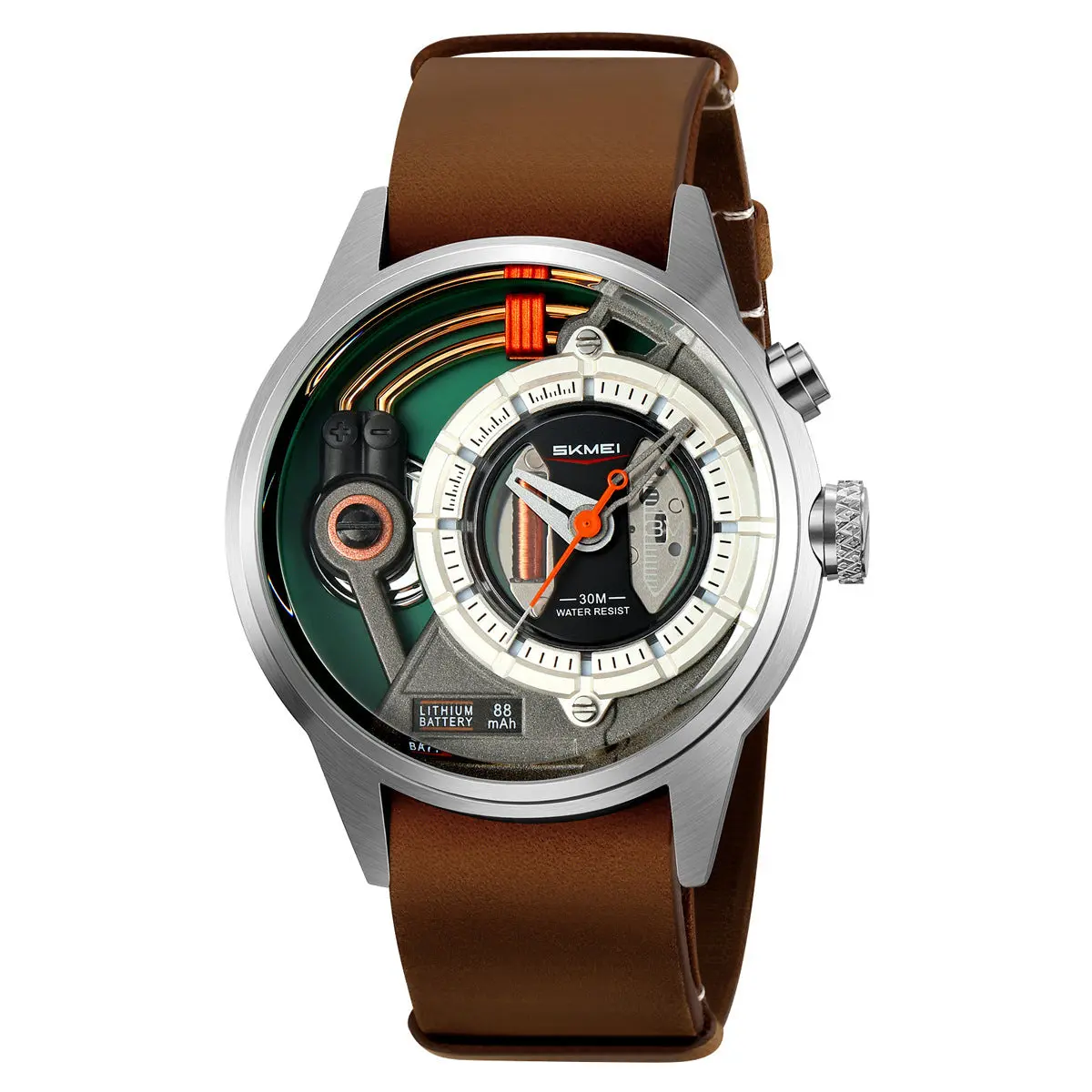 Skmei 2333 Creative Leather Belt Quartz watch for Men - Image 3