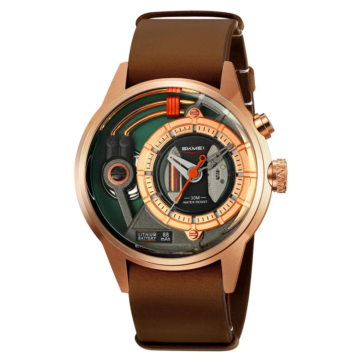 Skmei 2333 Creative Leather Belt Quartz watch for Men - Image 5