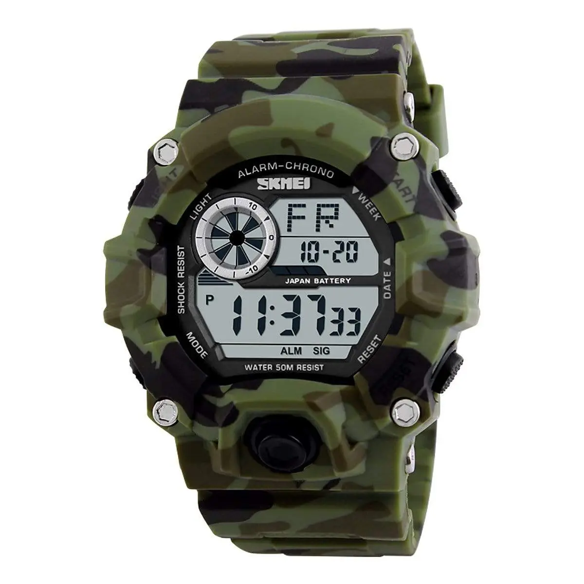 Skmei 1019 Original Camouflage Digital Round Waterproof Sport watch For Men - Image 3