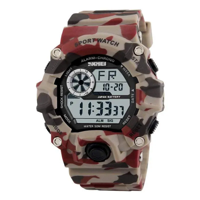 Skmei 1019 Original Camouflage Digital Round Waterproof Sport watch For Men - Image 4
