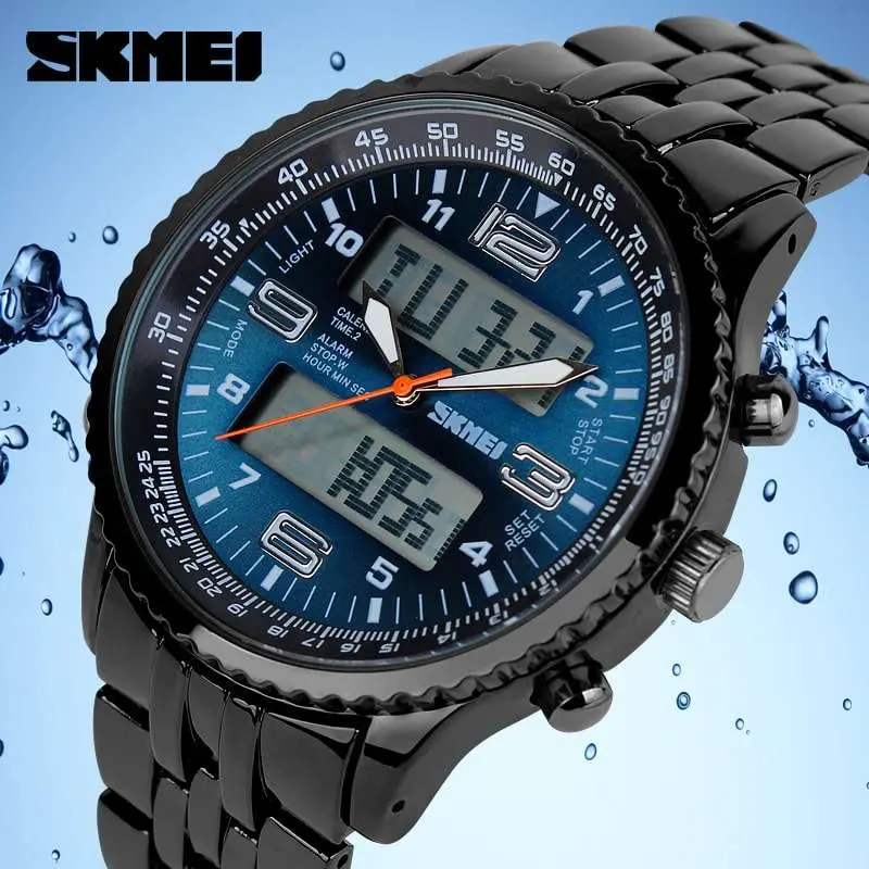 Skmei 1032 Original Analog Digital Steel watch for Men - Image 4