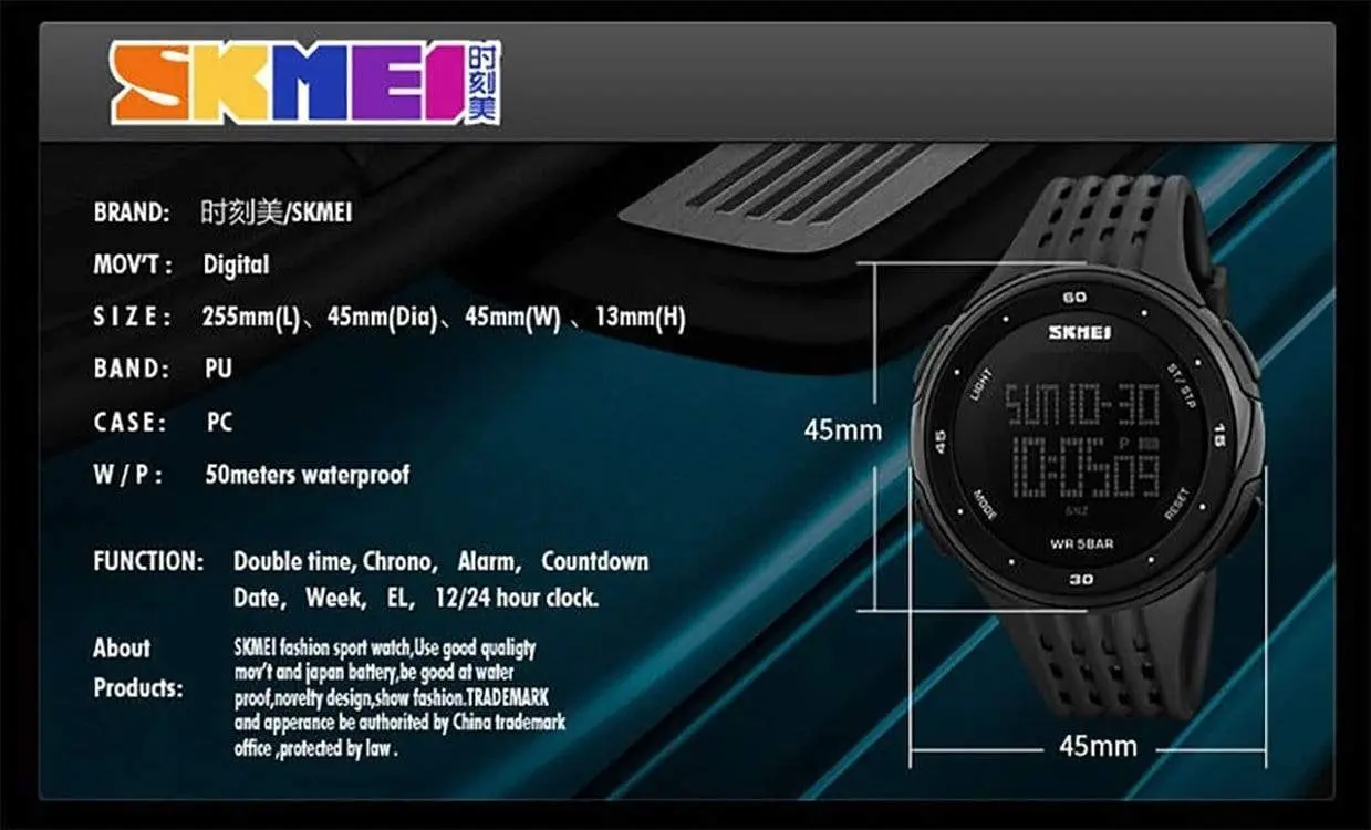 Skmei 1219 original Digital Sport waterproof wrist watch for Women - Image 6