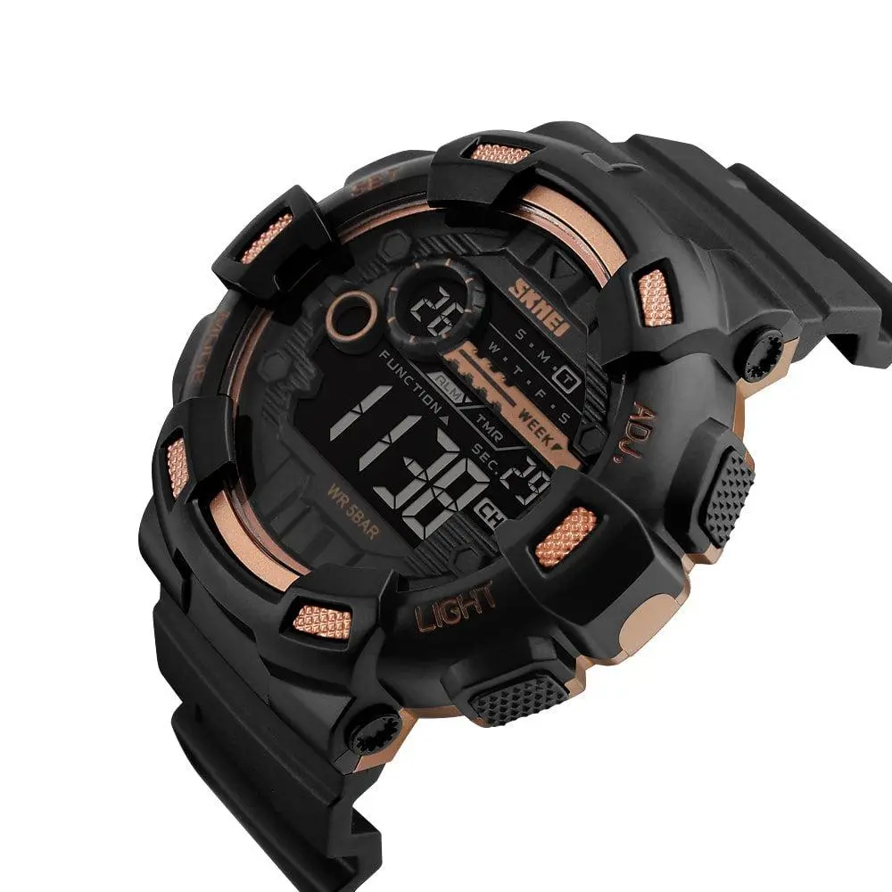 Skmei 1243 Gold Original Digital waterproof Sports Watch For Men Boys - Image 4