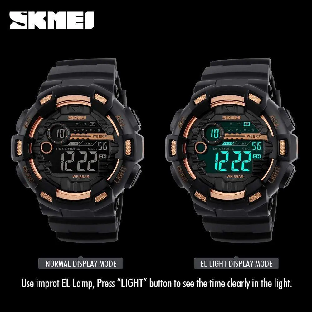 Skmei 1243 Original Digital waterproof Sports wrist watch Chronograph for Boys For Men - Image 10