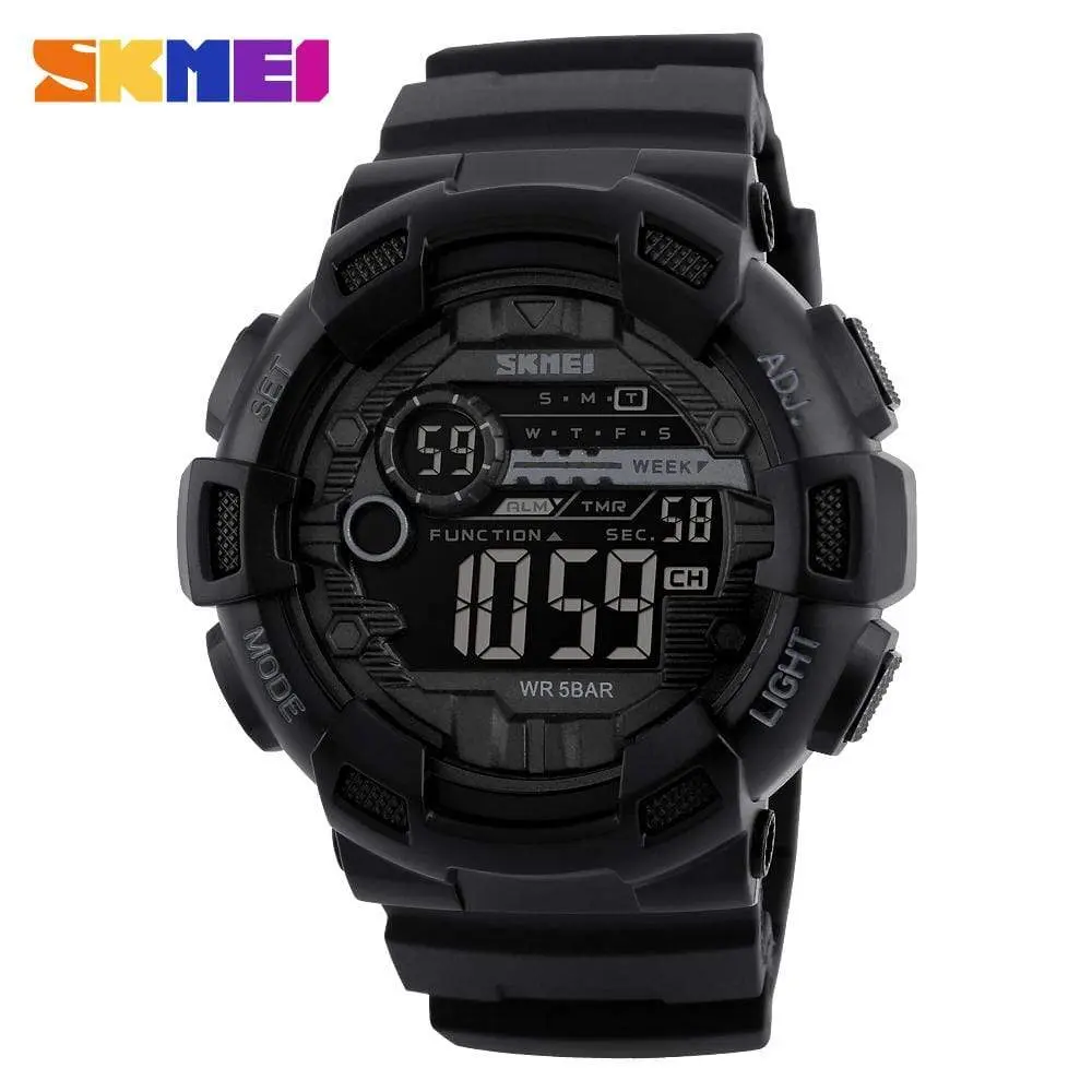 Skmei 1243 Original Digital waterproof Sports wrist watch Chronograph for Boys For Men - Image 3