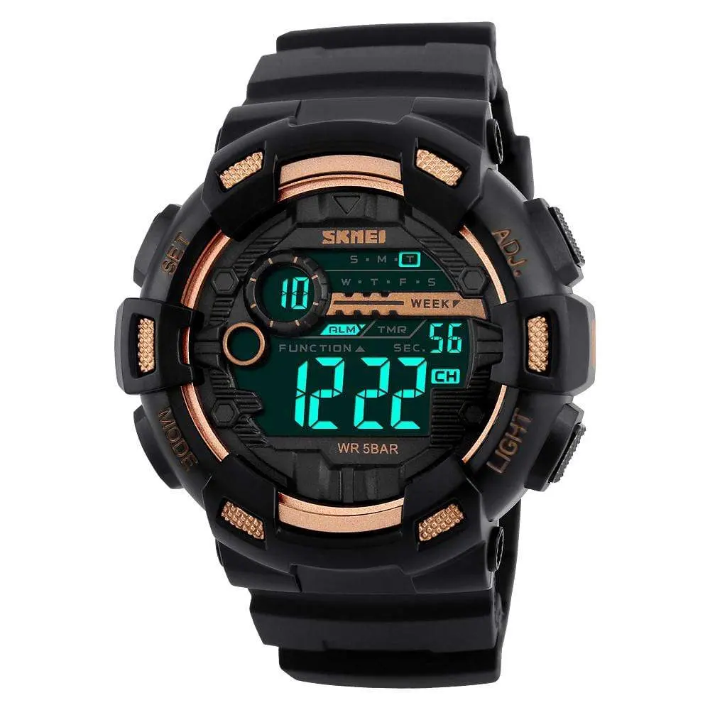 Skmei 1243 Original Digital waterproof Sports wrist watch Chronograph for Boys For Men - Image 4