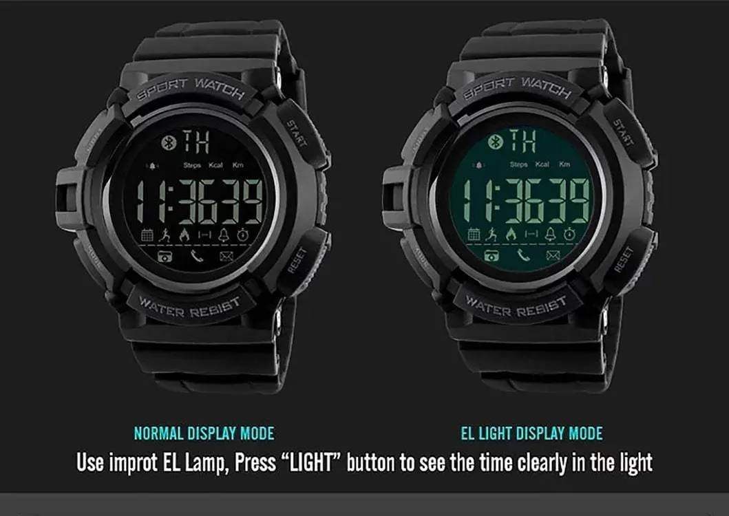 Skmei 1245 Smart watch Bluetooth watch Round digital watch for men - Image 8
