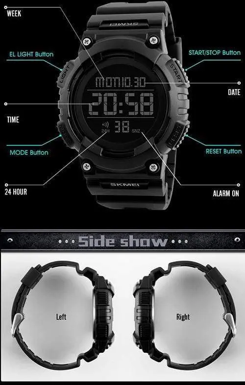Skmei 1248 Original Digital Round Waterproof Wrist watch for Men - Image 6