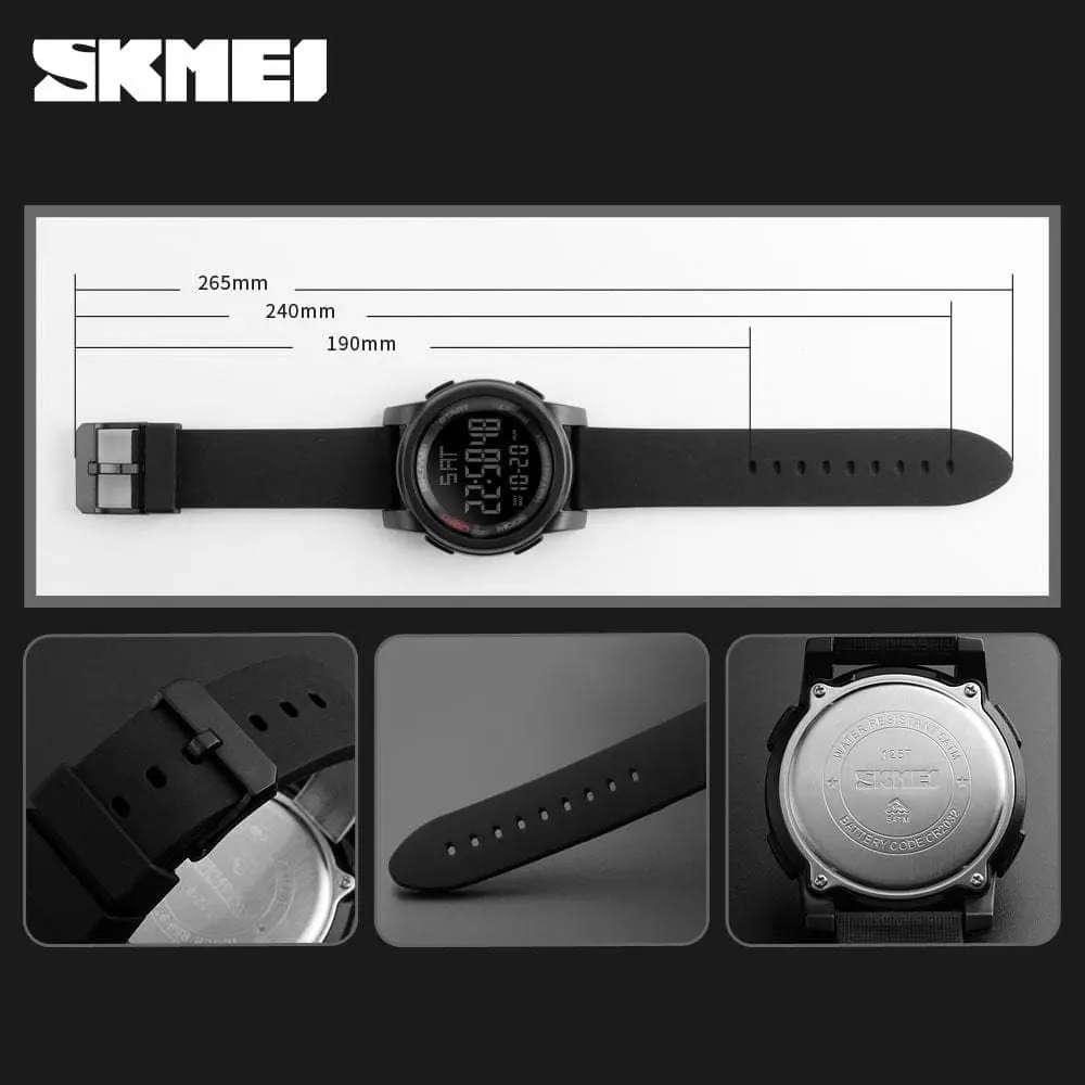 Skmei 1257 Original Digital Round waterproof watch for Men - Image 13