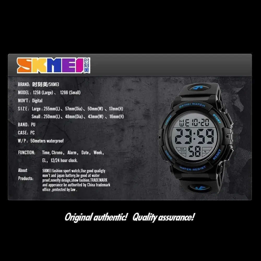 Skmei 1258 Original Digital Waterproof sport watch for Men - Image 10