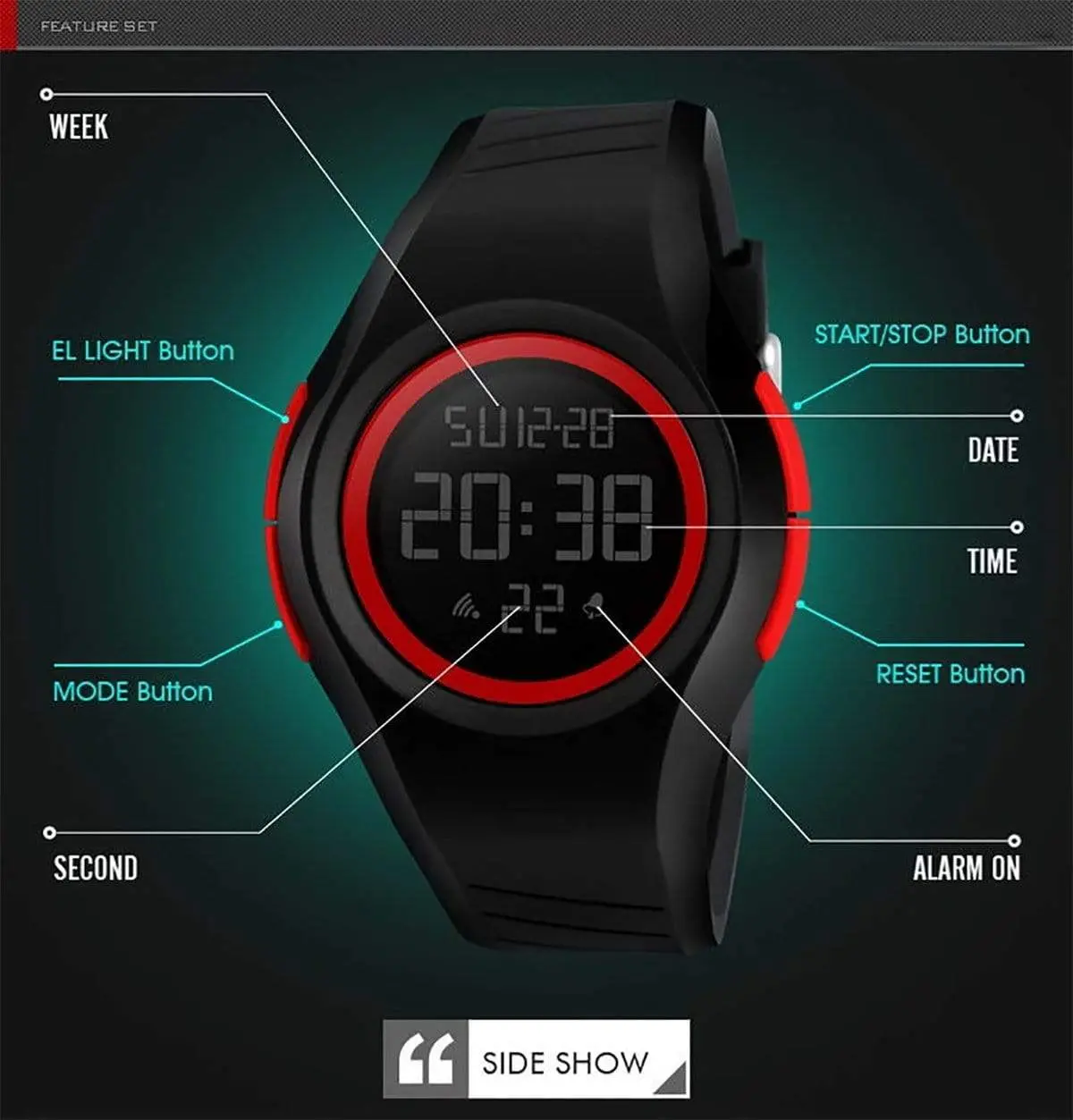 Skmei 1269 Original Digital waterproof designer watch for Girls Women - Image 7