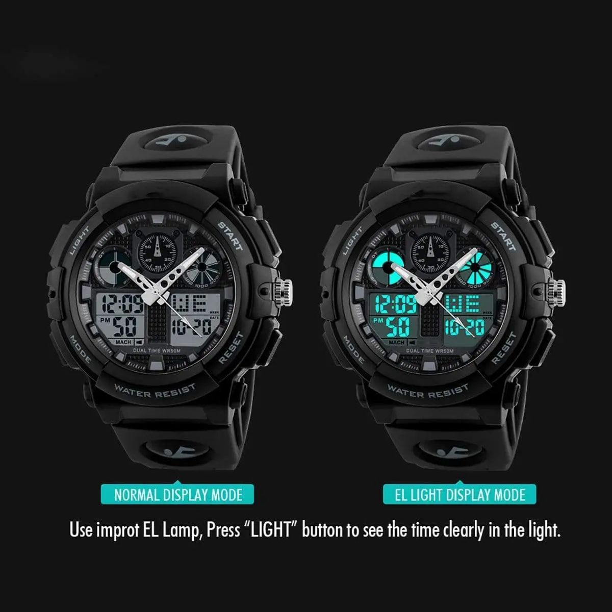 Skmei 1270 Original Analog Digital Multifunction Watch Waterproof wrist watch for Men - Image 9