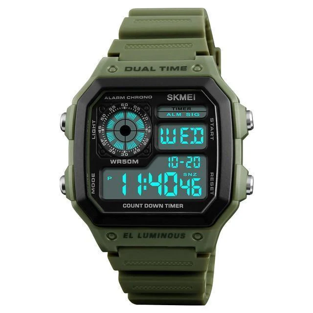 Skmei 1299 Digital Sports watch PU body watch for Men - Image 2