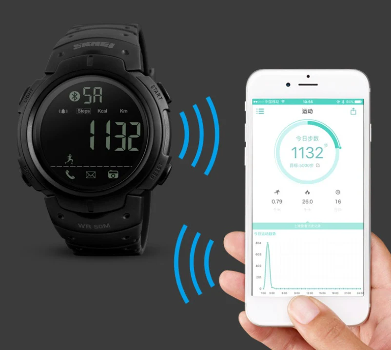Skmei 1301 Digital Smart watch for men with Calories Pedometer and Alarm - Image 8