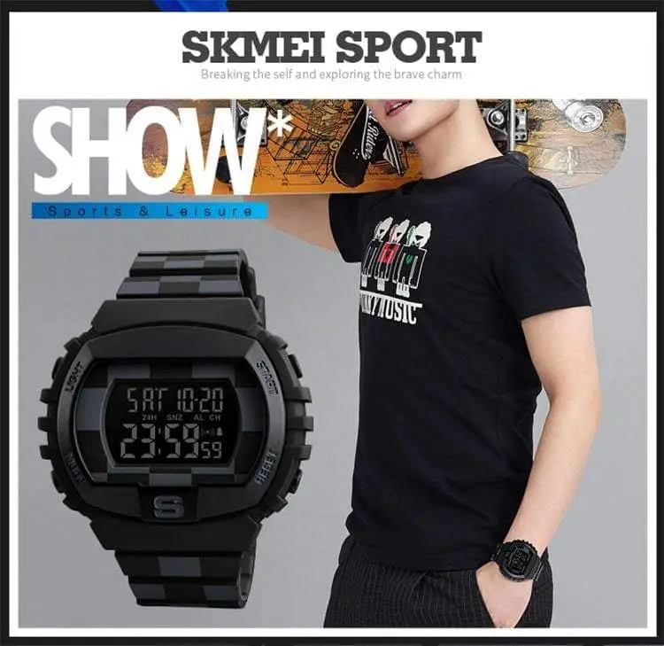 Skmei 1304 Original Novel Dial waterproof sports Digital watch for men - Image 4