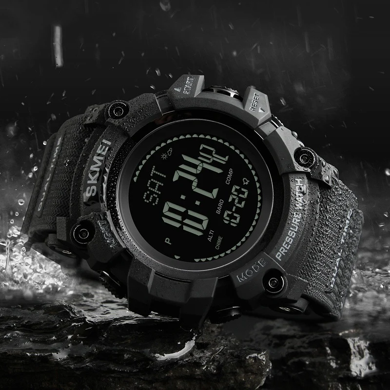 SKMEI 1356 Compass Pedometer Outdoor Climbing Watch For Men Original - Image 5
