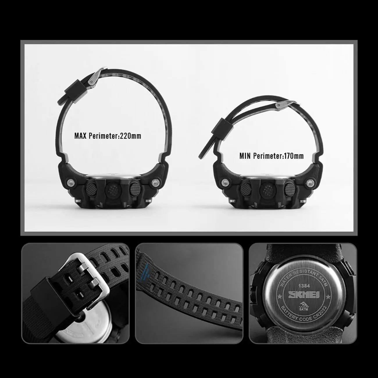 Skmei 1384 Original Digital Waterproof Sports watch For Men - Image 19