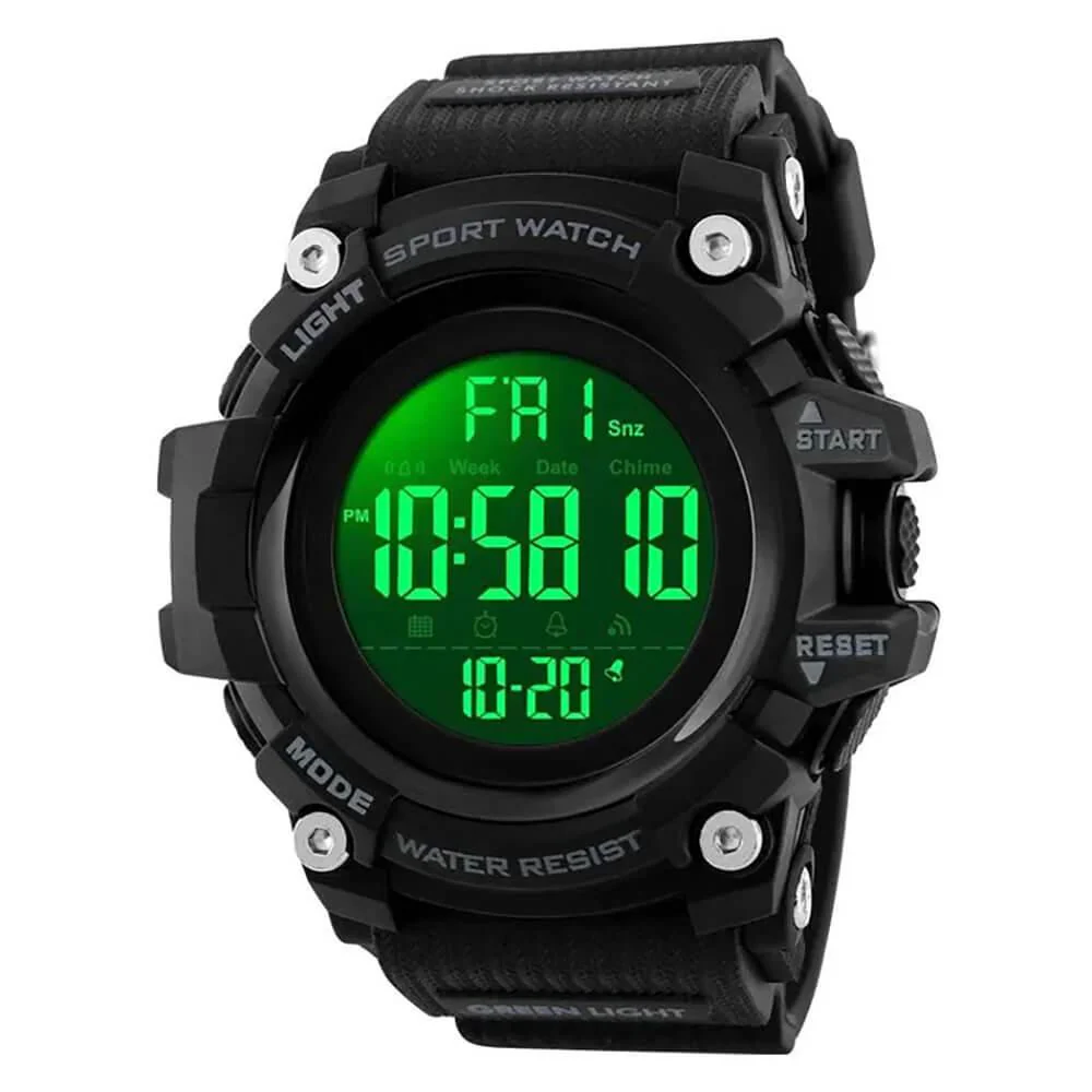 Skmei 1384 Original Digital Waterproof Sports Watch For Men Black - Image 3