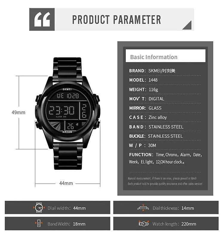 Skmei 1448 Original Digital Multifunction watch for Men - Image 9