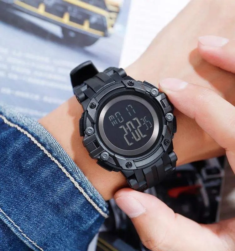 Skmei 1545 Original Digital Waterproof watch Sport watch For Men Black White - Image 4