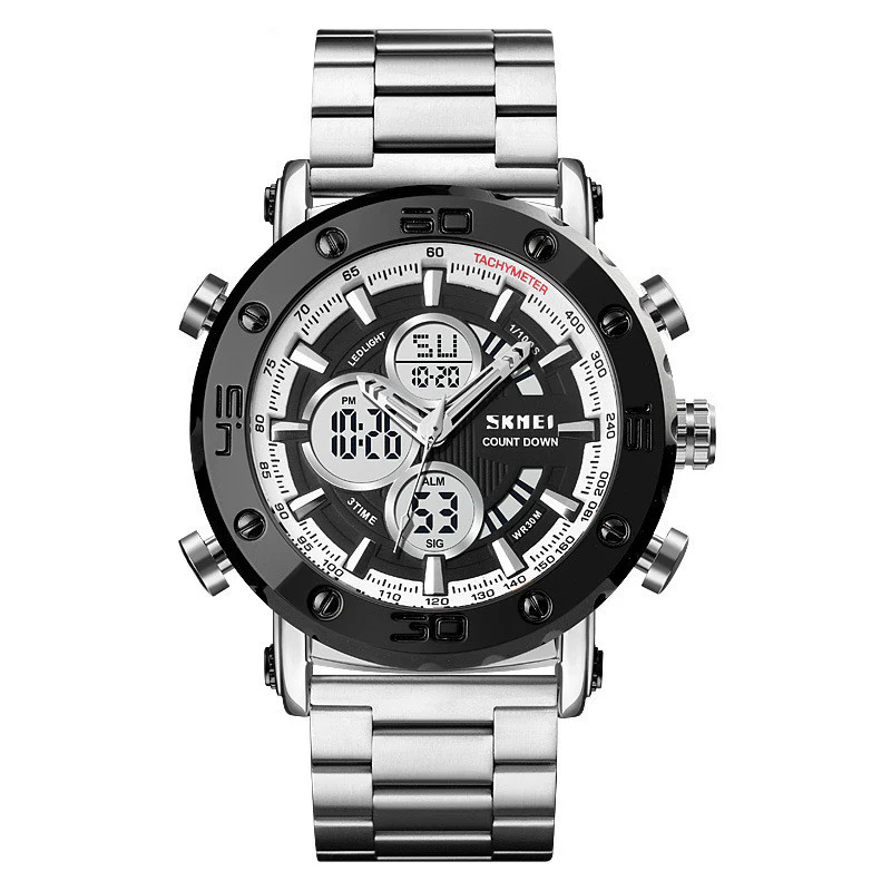 SKMEI 1636 Steel body Analog Digital Sports watch for Men - Image 8