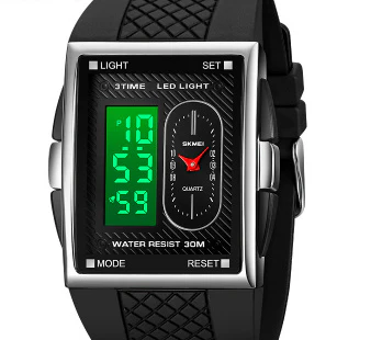 Skmei 2213 Analog Digital Square watch for Men - Image 2