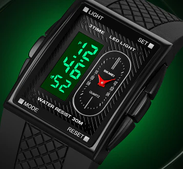Skmei 2213 Analog Digital Square watch for Men - Image 3