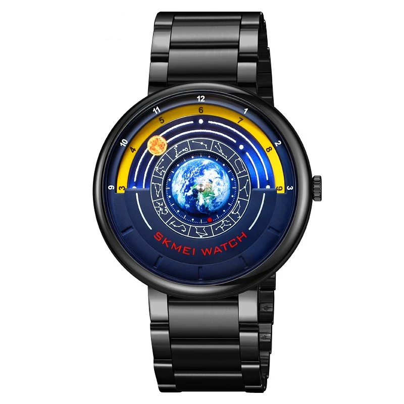 Skmei 2361 Quartz Watch Trendy Cool Blue Starry Dial watch for men - Image 3