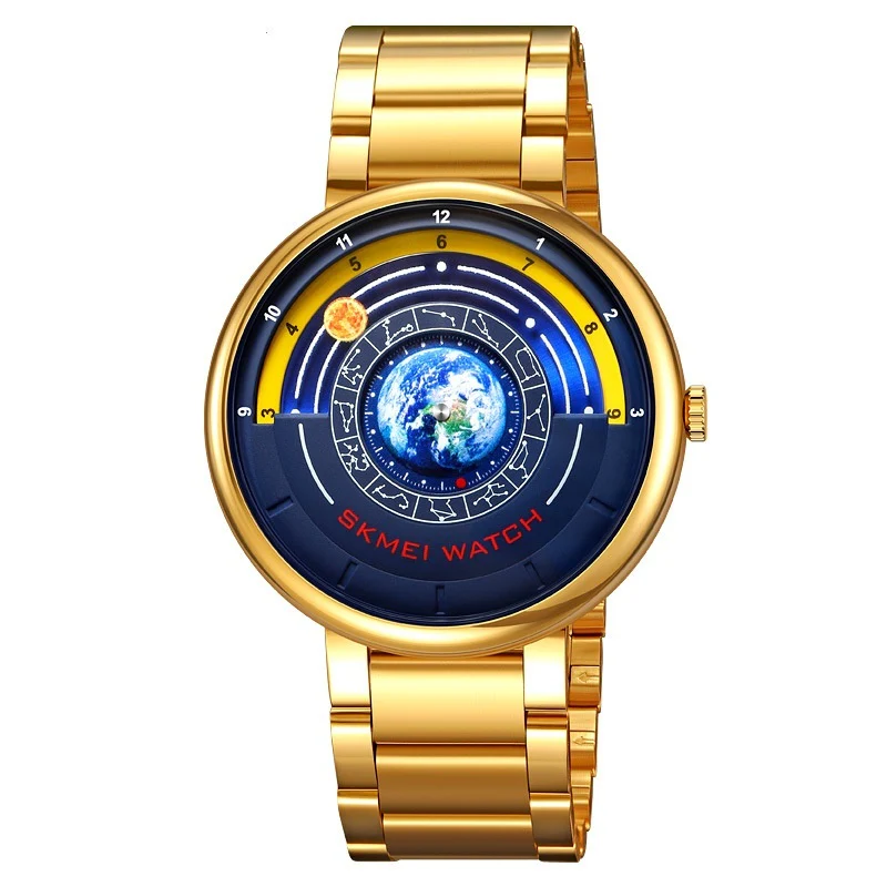 Skmei 2361 Quartz Watch Trendy Cool Blue Starry Dial watch for men - Image 4