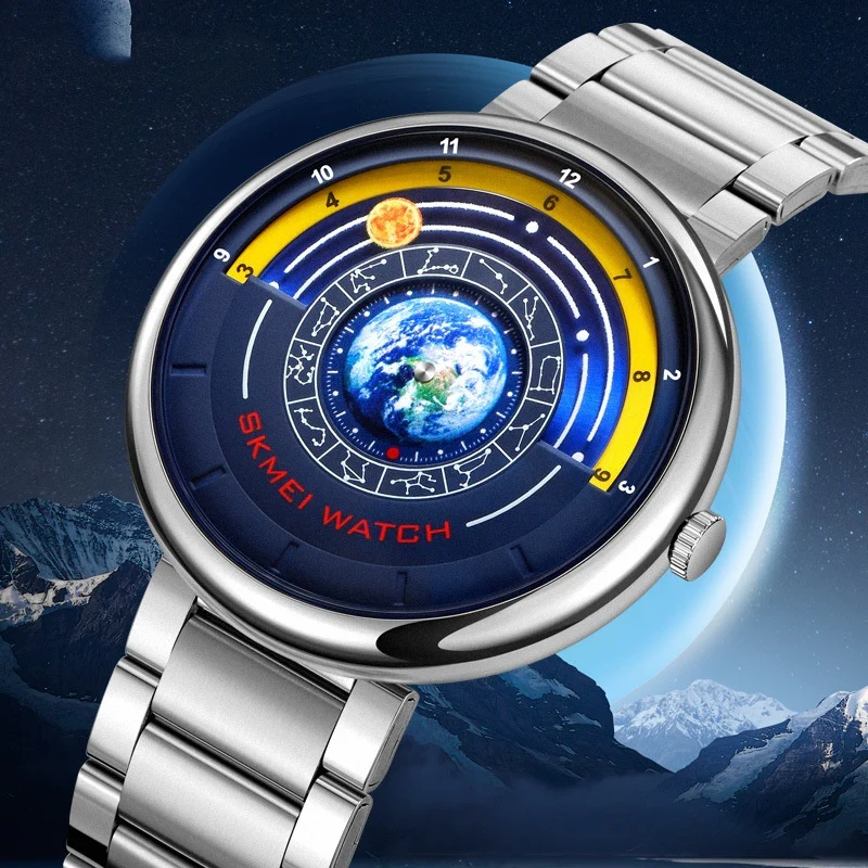 Skmei 2361 Quartz Watch Trendy Cool Blue Starry Dial watch for men - Image 5