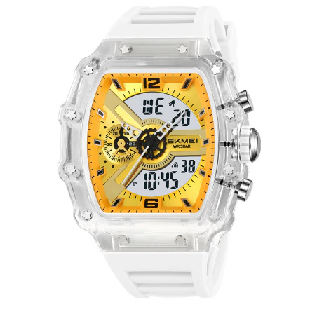 Skmei 2398 Multifunctional Dual Displays Stylish Barrel-shaped Case watch for Men - Image 7
