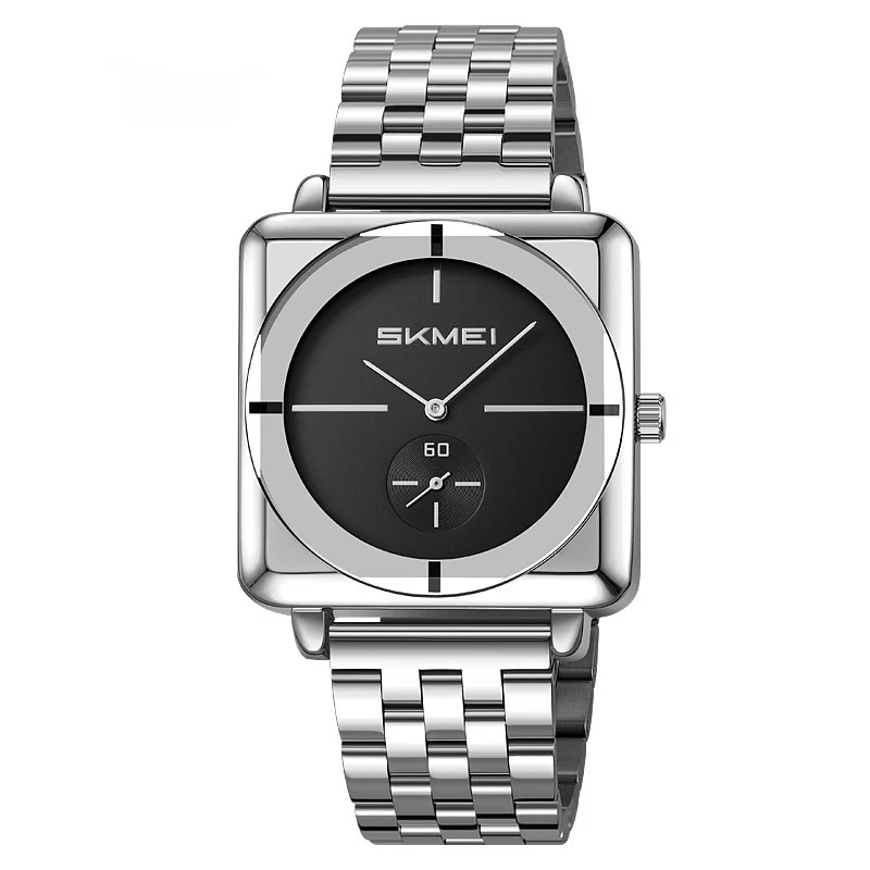 Skmei 2413 Square Steel Band Stylish Standalone Seconds Quartz Watch For Men - Image 10