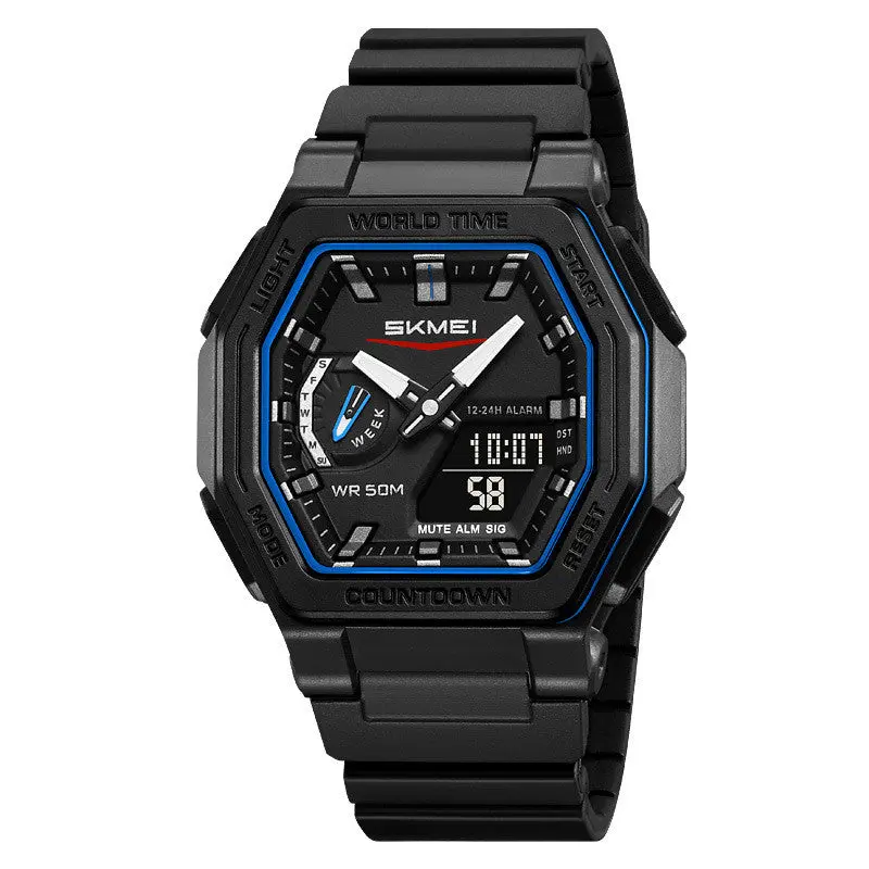 Skmei 2438 Waterproof Multi-function Analog Digital Watch For Students - Image 3