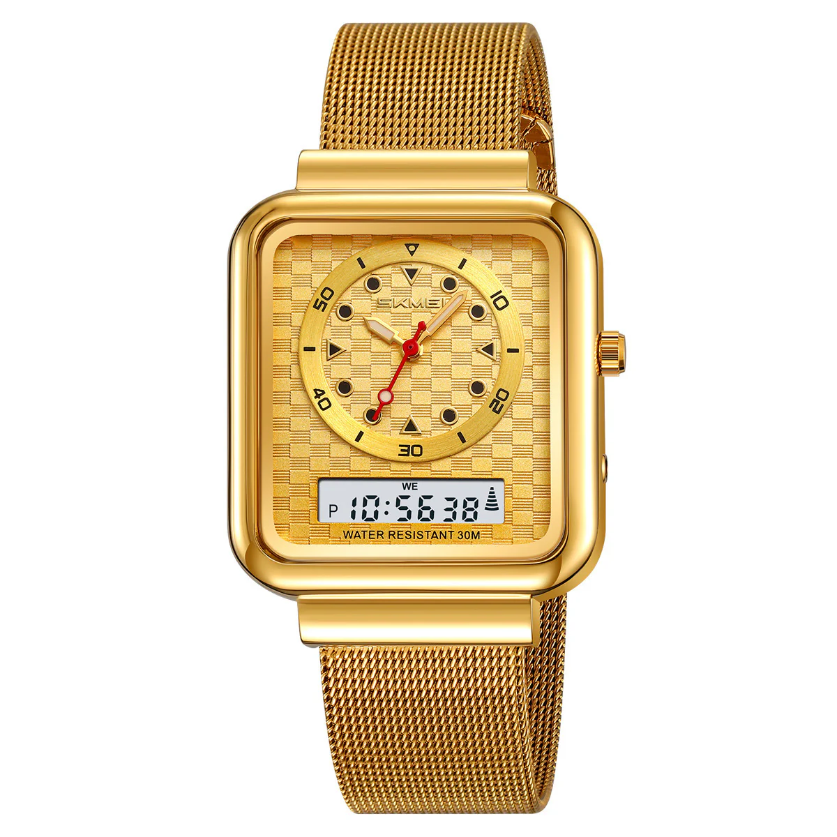 Skmei 2466 Steel Body multifunctional Square watch for Men - Image 5