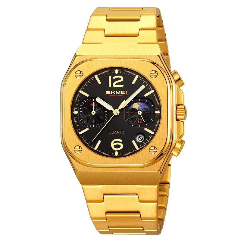 Skmei 9368 Moonphase calendar Quartz watch for Men - Image 3