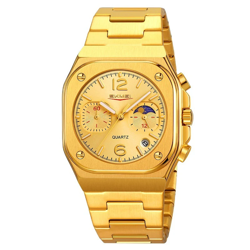 Skmei 9368 Moonphase calendar Quartz watch for Men - Image 4