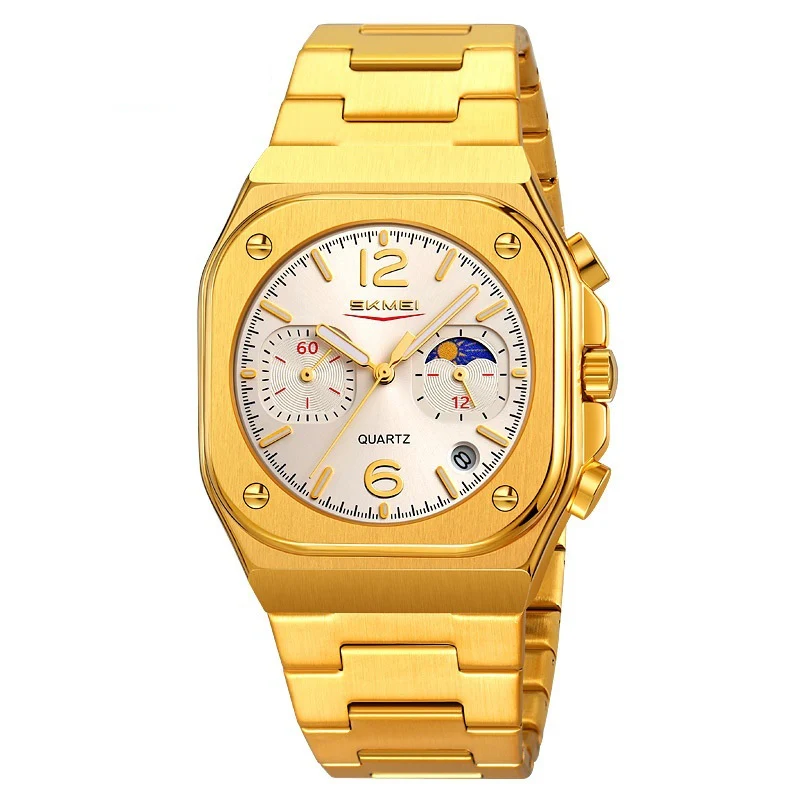 Skmei 9368 Moonphase calendar Quartz watch for Men - Image 5
