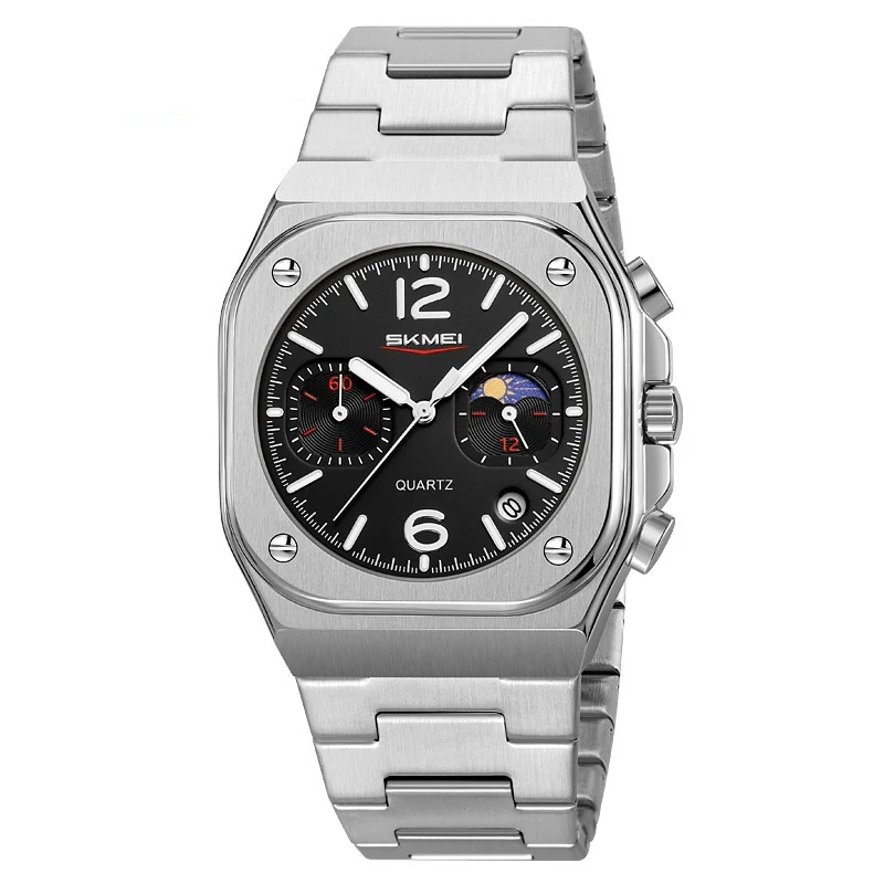 Skmei 9368 Moonphase calendar Quartz watch for Men - Image 6