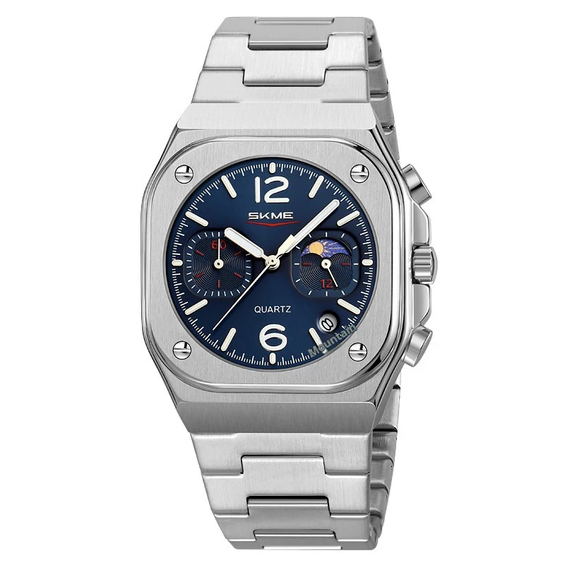 Skmei 9368 Moonphase calendar Quartz watch for Men - Image 7