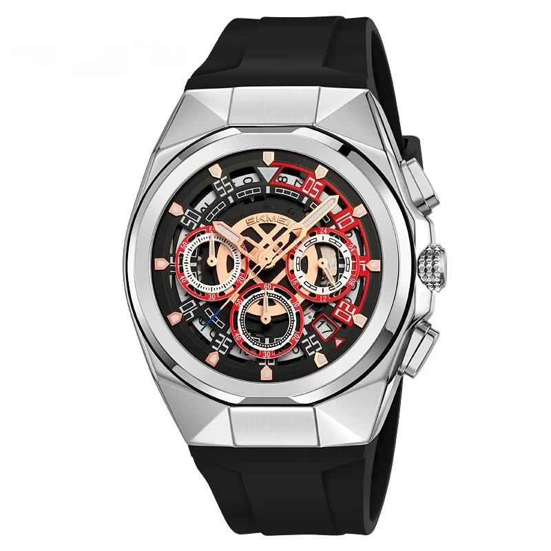 Skmei 9377 Quartz Watch with Silica Strap for Men - Image 10