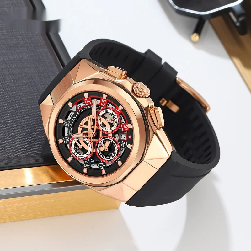 Skmei 9377 Quartz Watch with Silica Strap for Men - Image 2