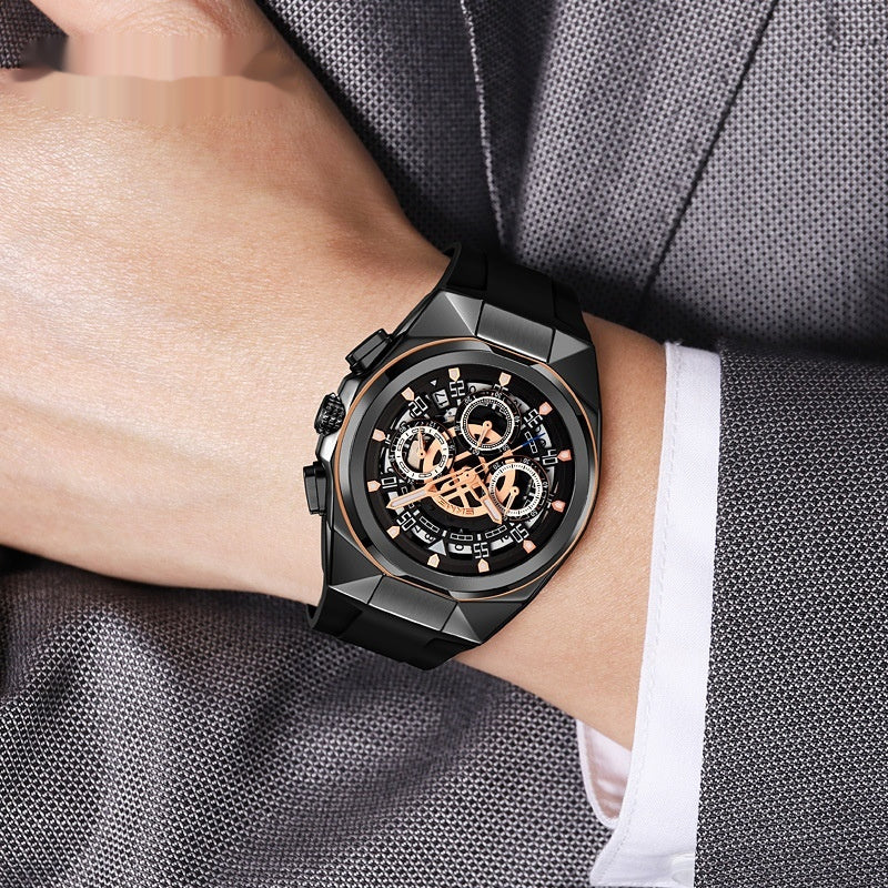 Skmei 9377 Quartz Watch with Silica Strap for Men - Image 5