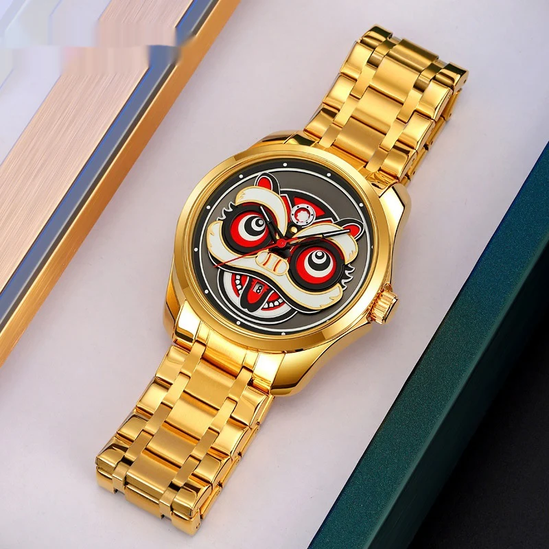 Skmei 9386 Creative Lion Head Luminous Quartz Watch For Men - Image 3