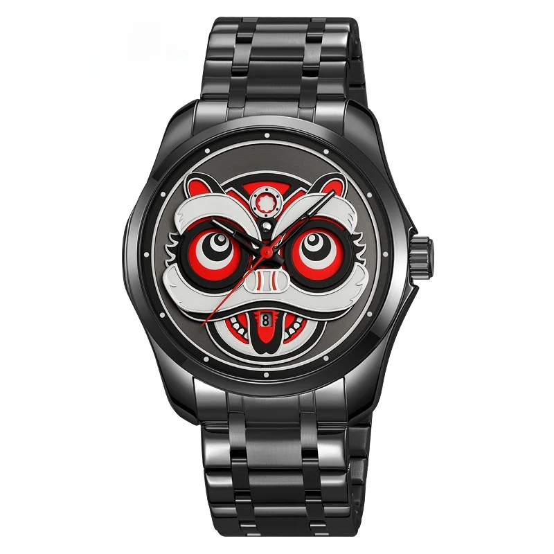 Skmei 9386 Creative Lion Head Luminous Quartz Watch For Men - Image 5