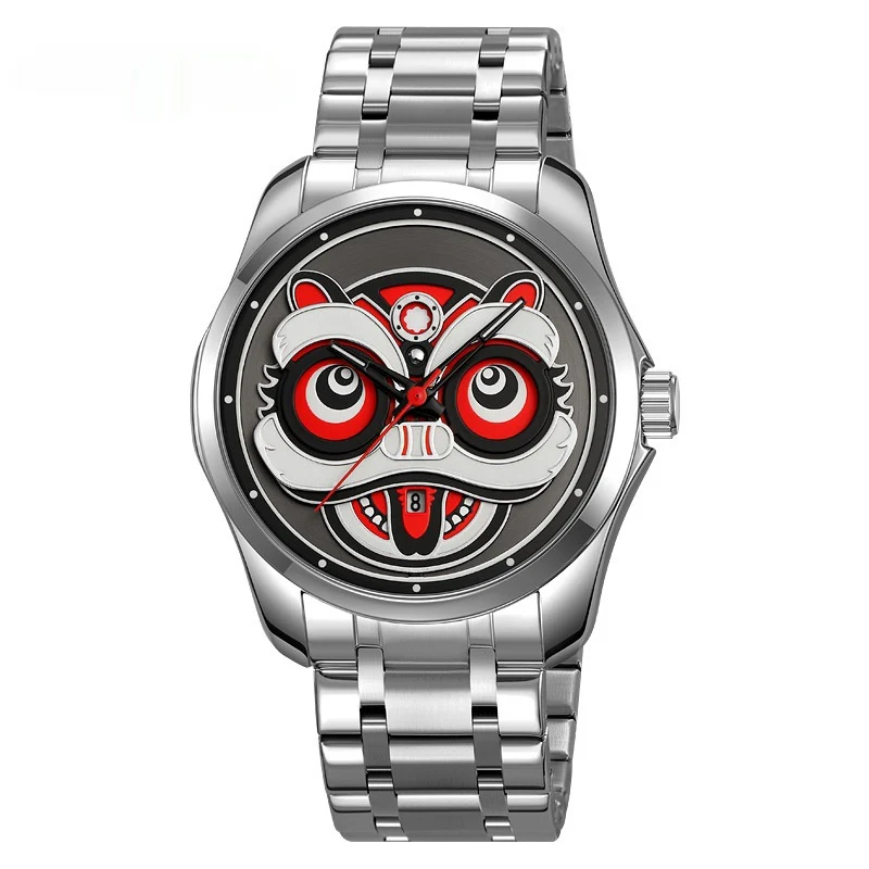 Skmei 9386 Creative Lion Head Luminous Quartz Watch For Men - Image 8