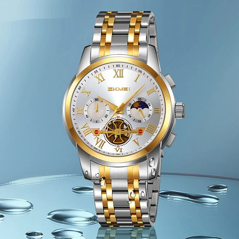 Skmei 9394 Stylish And Versatile Moon phase quartz watch for men - Image 2