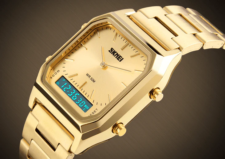 Skmei Analog Digital Classic Steel Watch For Men & Women 1220 Original - Image 3