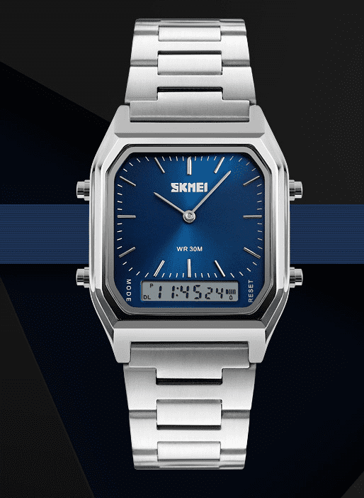 Skmei Analog Digital Classic Steel Watch For Men & Women 1220 Original - Image 6