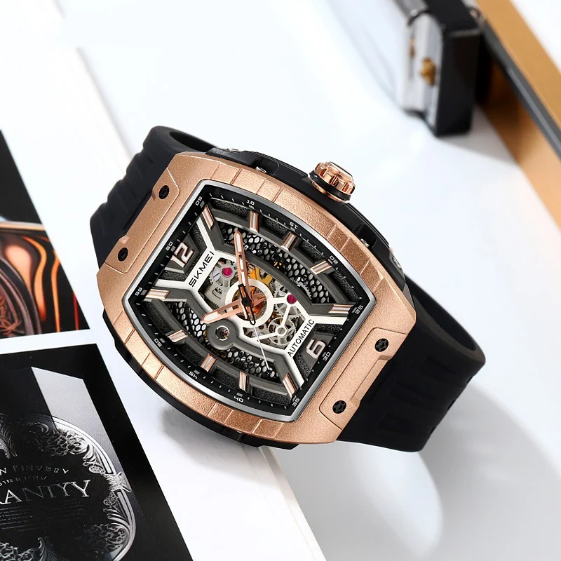 Skmei M033 Wine Barrel Mechanical Automatic Watch for Men - Image 5